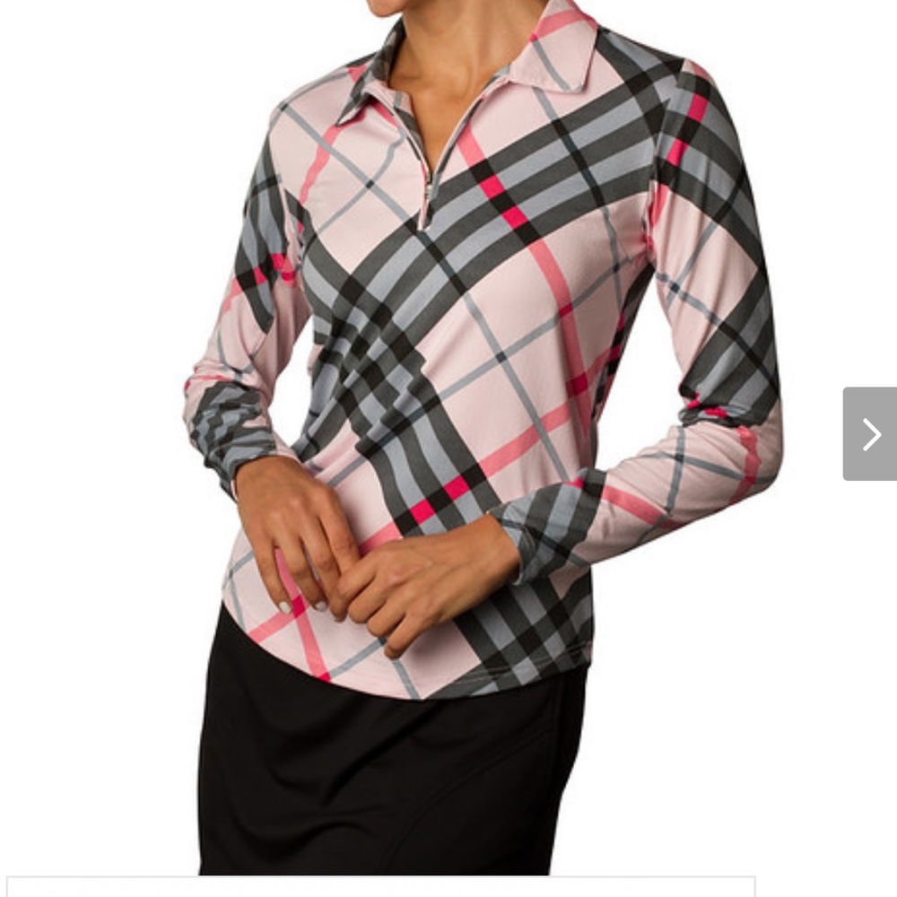 SANSOLEIL COOL ULTRA-MESH 1/4 UPF 50 ZIP MOCK. TOILE DE GOLF Shirt